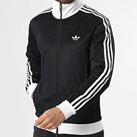 Adidas Originals - Veste Zippée A Bandes Beckenbauer KE3527 Noir Blanc