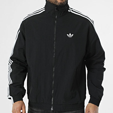 Adidas Originals - Veste Zippée A Bandes Firebird KE1366 Noir Blanc