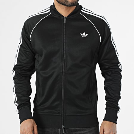 Adidas Originals - Chaqueta Con Cremallera A Rayas KE3512 Negra