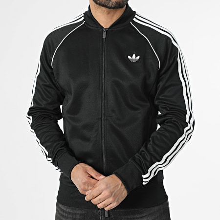 Adidas Originals - Chaqueta Con Cremallera A Rayas KE3512 Negra