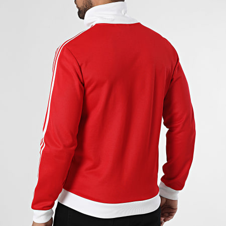 Adidas Originals - Veste Zippée A Bandes Beckenbauer KE3525 Rouge Blanc