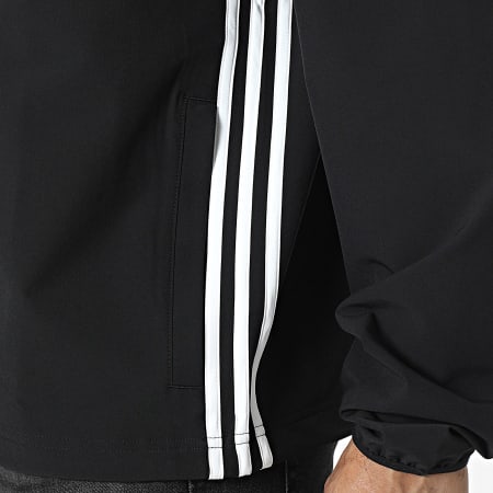 Adidas Originals - Veste Outdoor A Bandes Col Zippé Woven Drill KF7713 Noir