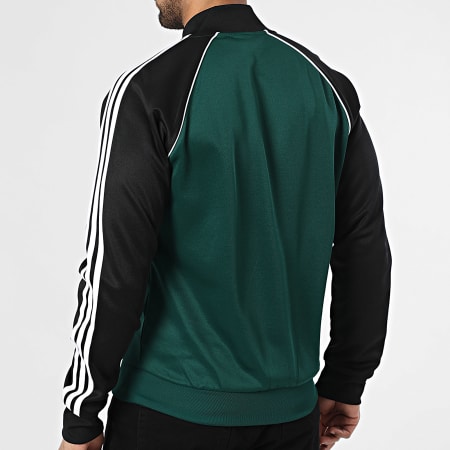 Adidas Originals - Veste Zippée A Bandes KE3509 Vert Noir