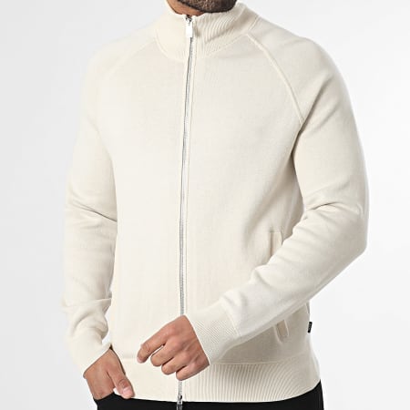 BOSS - Chaleco Zippé Idino 50543150 Beige Claro