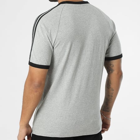 Adidas Originals - Tee Shirt A Bandes 3 Stripes KE3532 Gris Chiné Noir