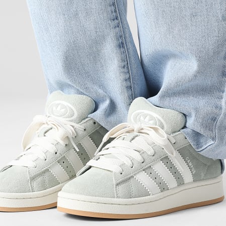 Adidas Originals - Baskets Femme Campus 00s J JQ2140 Linen Green Core White Silver Green
