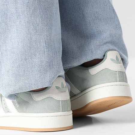 Adidas Originals - Baskets Femme Campus 00s J JQ2140 Linen Green Core White Silver Green