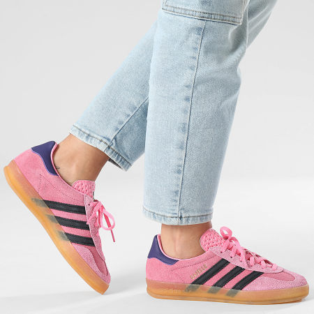 Adidas Originals - Zapatillas Mujer Gazelle Indoor W IE7002 Bliss Pink Core Black Collegiate Purple