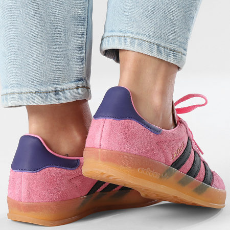 Adidas Originals - Zapatillas Mujer Gazelle Indoor W IE7002 Bliss Pink Core Black Collegiate Purple