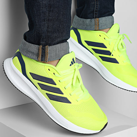 Adidas Sportswear - Baskets Runfalcon 5 JQ6980 Solar Yellow Dark Blue Footwear White