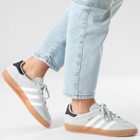 Adidas Originals - Zapatillas Mujer Gazelle Indoor J JP8764 Wonder Silver Footwear White Core Black