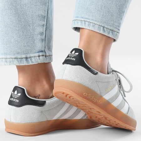 Adidas Originals - Zapatillas Mujer Gazelle Indoor J JP8764 Wonder Silver Footwear White Core Black