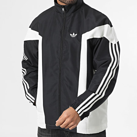 Adidas Originals - Zipped Windbreaker with Stripes JZ6965 Black