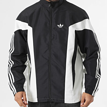 Adidas Originals - Zipped Windbreaker with Stripes JZ6965 Black