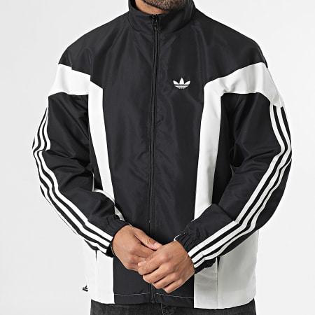 Adidas Originals - Zipped Windbreaker with Stripes JZ6965 Black
