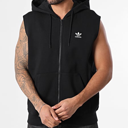 Adidas Originals - Sweat Capuche Zippé Sans Manches Essentials KC7903 Noir