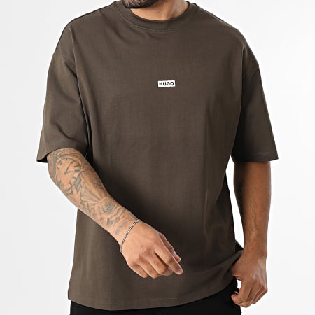 Hugo Blue - Tee Shirt Oversize Nalono 50509776 Marron