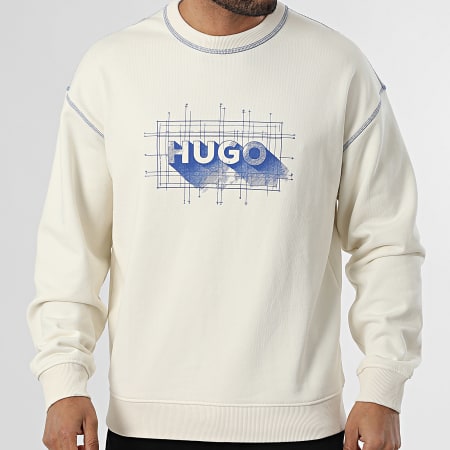 Hugo Blue - Sweat Crewneck Nothalic 50553505 Beige Clair Bleu Roi