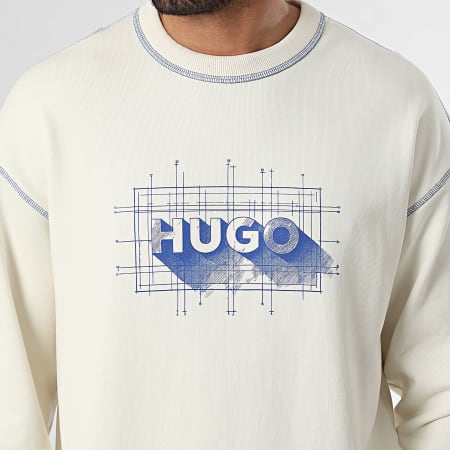 Hugo Blue - Sweat Crewneck Nothalic 50553505 Beige Clair Bleu Roi