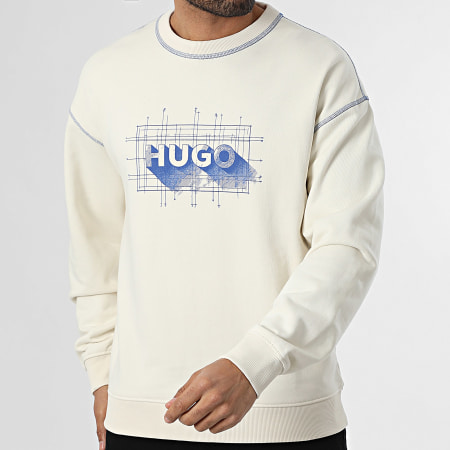 Hugo Blue - Sweat Crewneck Nothalic 50553505 Beige Clair Bleu Roi