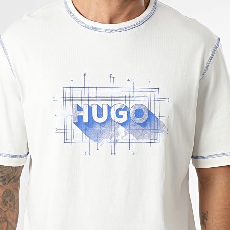 Hugo Blue - Tee Shirt Nothal 50553498 Beige Clair Bleu Roi