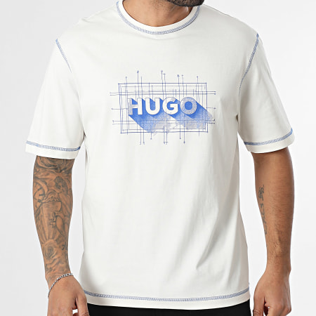 Hugo Blue - Tee Shirt Nothal 50553498 Beige Clair Bleu Roi