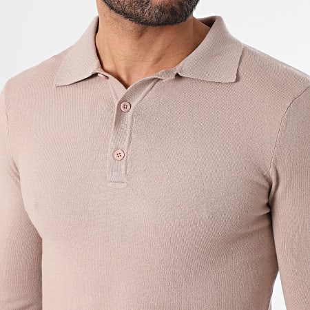 Paname Brothers - Pull Col Boutonné 07 Beige