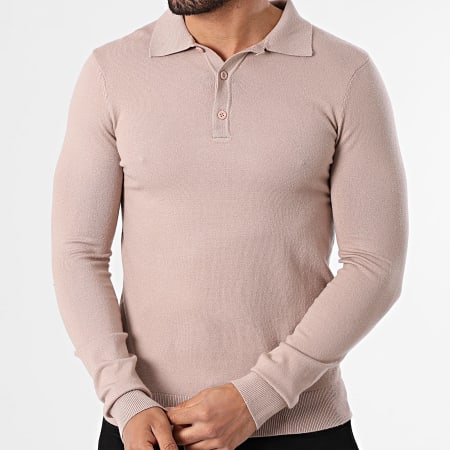 Paname Brothers - Pull Col Boutonné 07 Beige