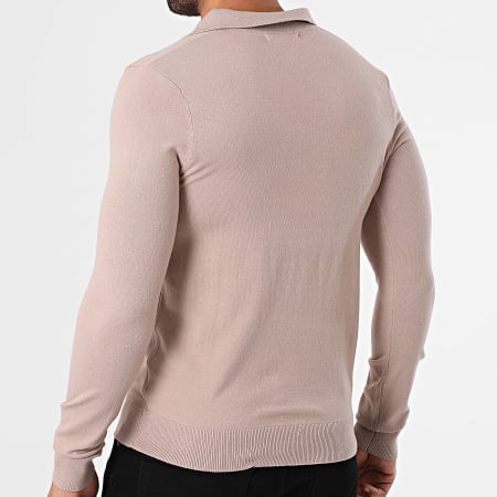 Paname Brothers - Pull Col Boutonné 07 Beige