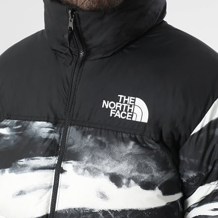 The North Face - Plumífero con capucha 96 Retro Nuptse A8D16 Negro Blanco