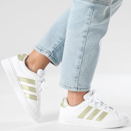 Adidas Performance - Zapatillas Mujer Streettalk IH4316 Footwear White Gold Metallic