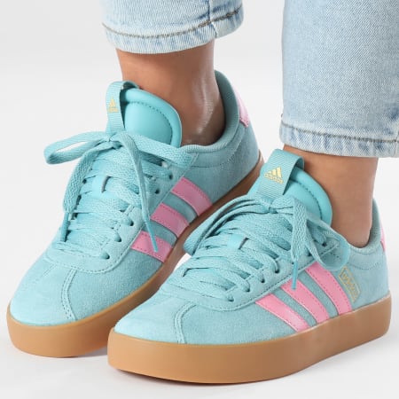 Adidas Performance - Zapatillas Mujer VL Court 3.0 IH6518 Menta Tonito Rosa Bliss Oro Metálico