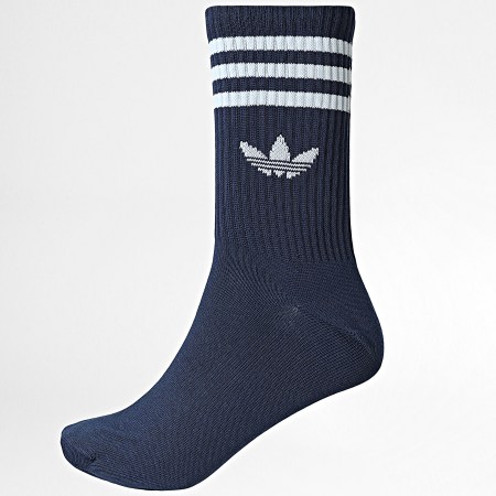 Adidas Originals - Pack van 3 Paar Sokken 3 Stripes Crew KT1694 Wit Marine Blauw Licht Blauw