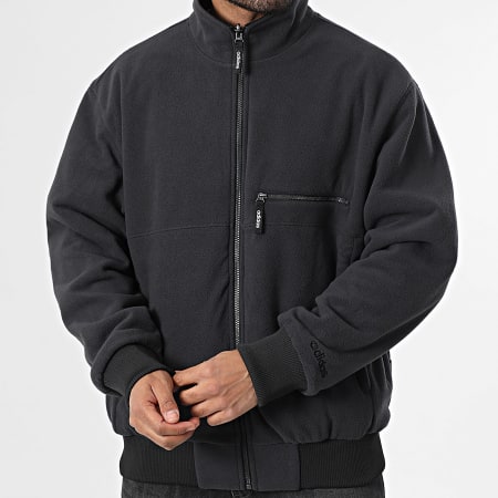 Adidas Originals - Veste Zippée Réversible A Bandes Firebird KS6843 Noir Gris Anthracite