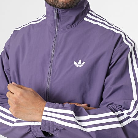 Adidas Originals - Veste Zippée A Bandes Firebird KE1675 Violet Blanc
