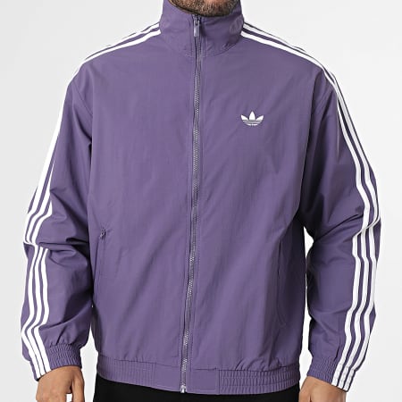 Adidas Originals - Veste Zippée A Bandes Firebird KE1675 Violet Blanc