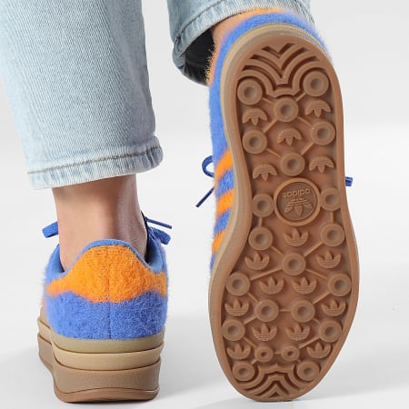 Adidas Originals - Baskets Femme Gazelle Bold W JS3906 Hi-Res Blue Bright Orange Gold Metallic