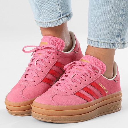 Adidas Originals - Zapatillas Mujer Gazelle Bold J JQ7407 Rose Tone Better Scarlet Crew White
