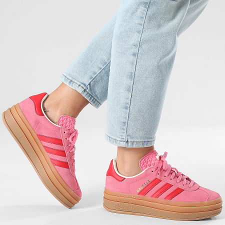 Adidas Originals - Zapatillas Mujer Gazelle Bold J JQ7407 Rose Tone Better Scarlet Crew White