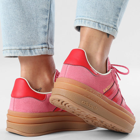 Adidas Originals - Zapatillas Mujer Gazelle Bold J JQ7407 Rose Tone Better Scarlet Crew White