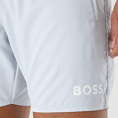BOSS - Short De Bain Starfish 50514429 Bleu Ciel Blanc