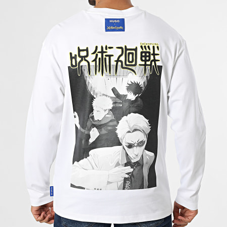 Hugo Blue - Tee Shirt Manches Longues Nichaboso 50554835 Blanc x Jujutsu Kaisën