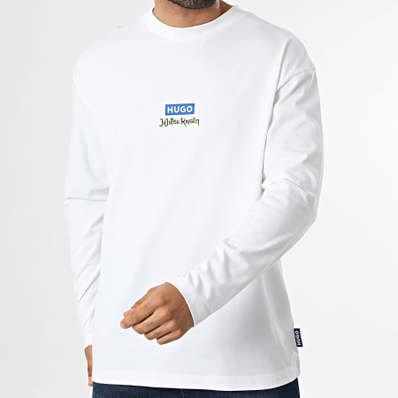 Hugo Blue - Tee Shirt Manches Longues Nichaboso 50554835 Blanc x Jujutsu Kaisën