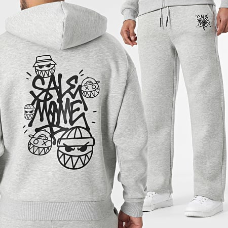 Sale Môme Paris - Ensemble De Survêtement Street Boyz Gris Chiné Noir