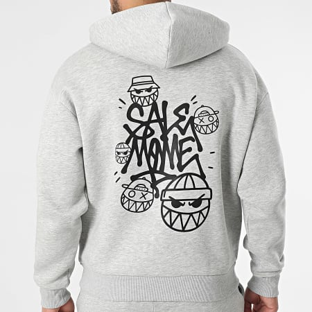 Sale Môme Paris - Ensemble De Survêtement Street Boyz Gris Chiné Noir