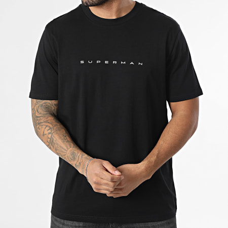 DC Comics - Tee Shirt Oversize Superman New Black Back Rouge Noir