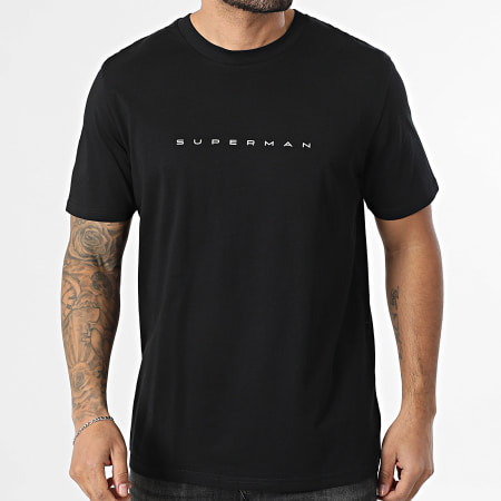 DC Comics - Tee Shirt Oversize Superman New Black Back Rouge Noir