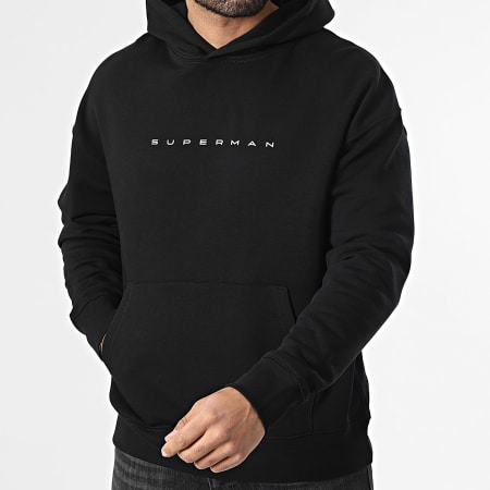 DC Comics - Sweat Capuche Relaxed Superman New Black Back Rouge Noir