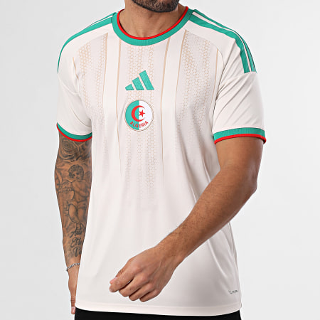 Adidas Sportswear - Maillot De Foot A Bandes Fédération Algérienne De Football JN4457 Beige Clair