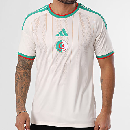 Adidas Sportswear - Maillot De Foot A Bandes Fédération Algérienne De Football JN4457 Beige Clair
